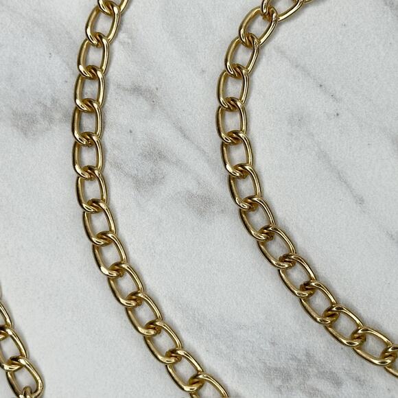 Gold Tone Chain Link Purse Handbag Bag Replacement Strap ✨ - Picture 8 of 12